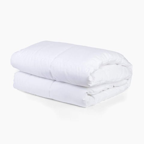 Avec down alternative duvet insert folded neatly on a white background