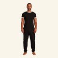 Man wearing the Slumber Cloud Essential Pocket Tee made with Outlast temperature regulation technology