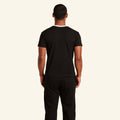 Man wearing the Slumber Cloud Essential V-Neck made with Outlast temperature regulation technology